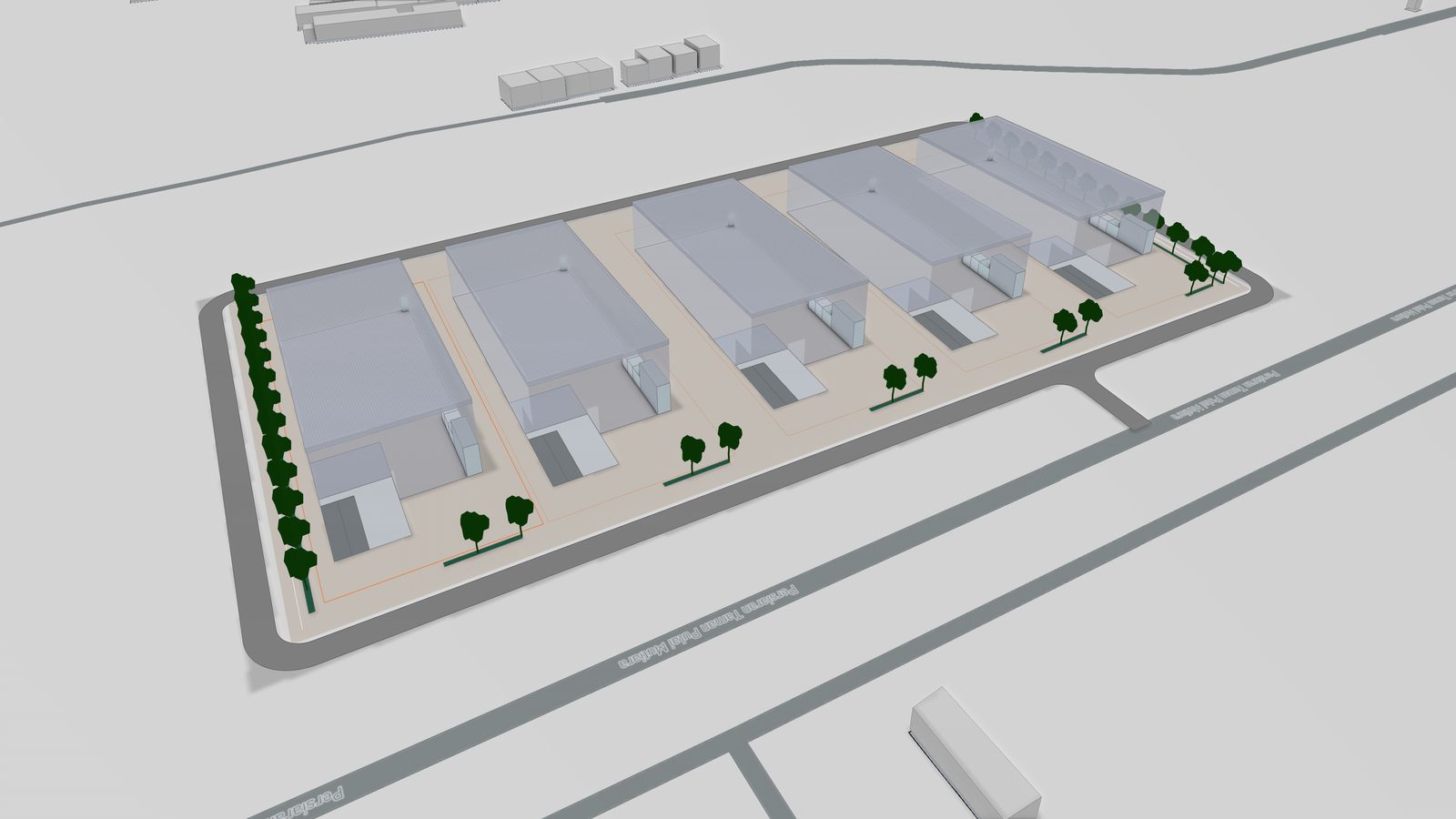 Bungalow industrial cluster render