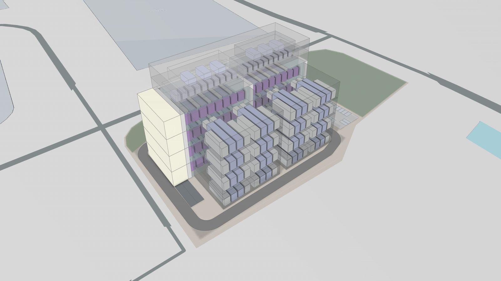 Urban data center render